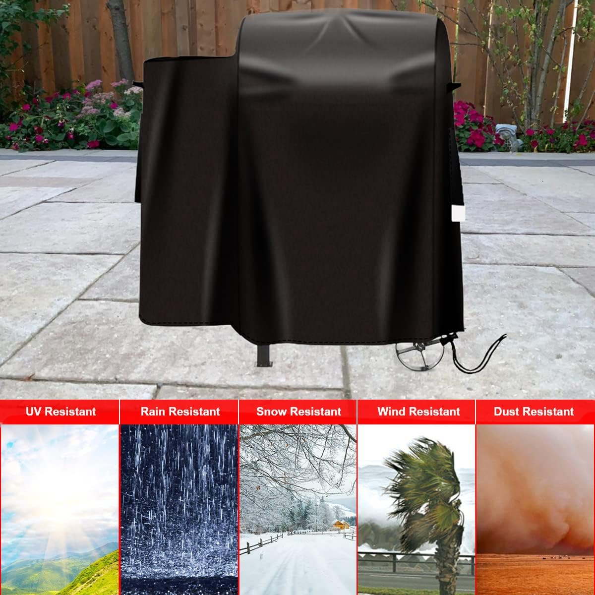 73700 Grill Cover for Pit Boss 700FB, Lexington 500 and Lexington 540, Classic 700 Wood Pellet Grills, Waterproof 600D Barbecue BBQ Grill Cover for Pitboss PB500LX1, PB71705, 42" L X 28.5" W X 38" H image number 2