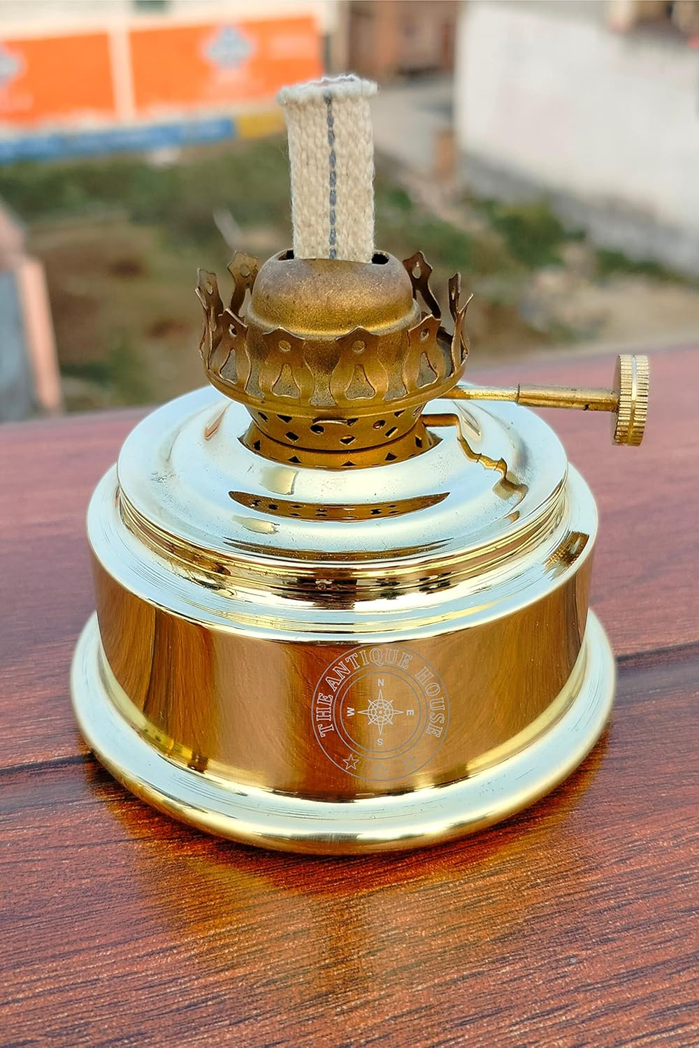 THE ANTIQUE HOUSE Large Vintage Solid Brass Working Nautical Miner Lamp Oil Ship Lantern Maritime Christmas Gift image number 2