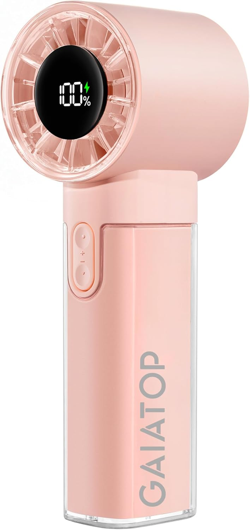 Gaiatop Portable Handheld Turbo Fan, 1-100 Adjustable High Speeds, 3-20Hrs Cooling Times, 4800Mah USB Rechargeable Portable Small Hand Fans with Lanyard for Outdoor, Travel, Home, Make Up, Pink image number 3