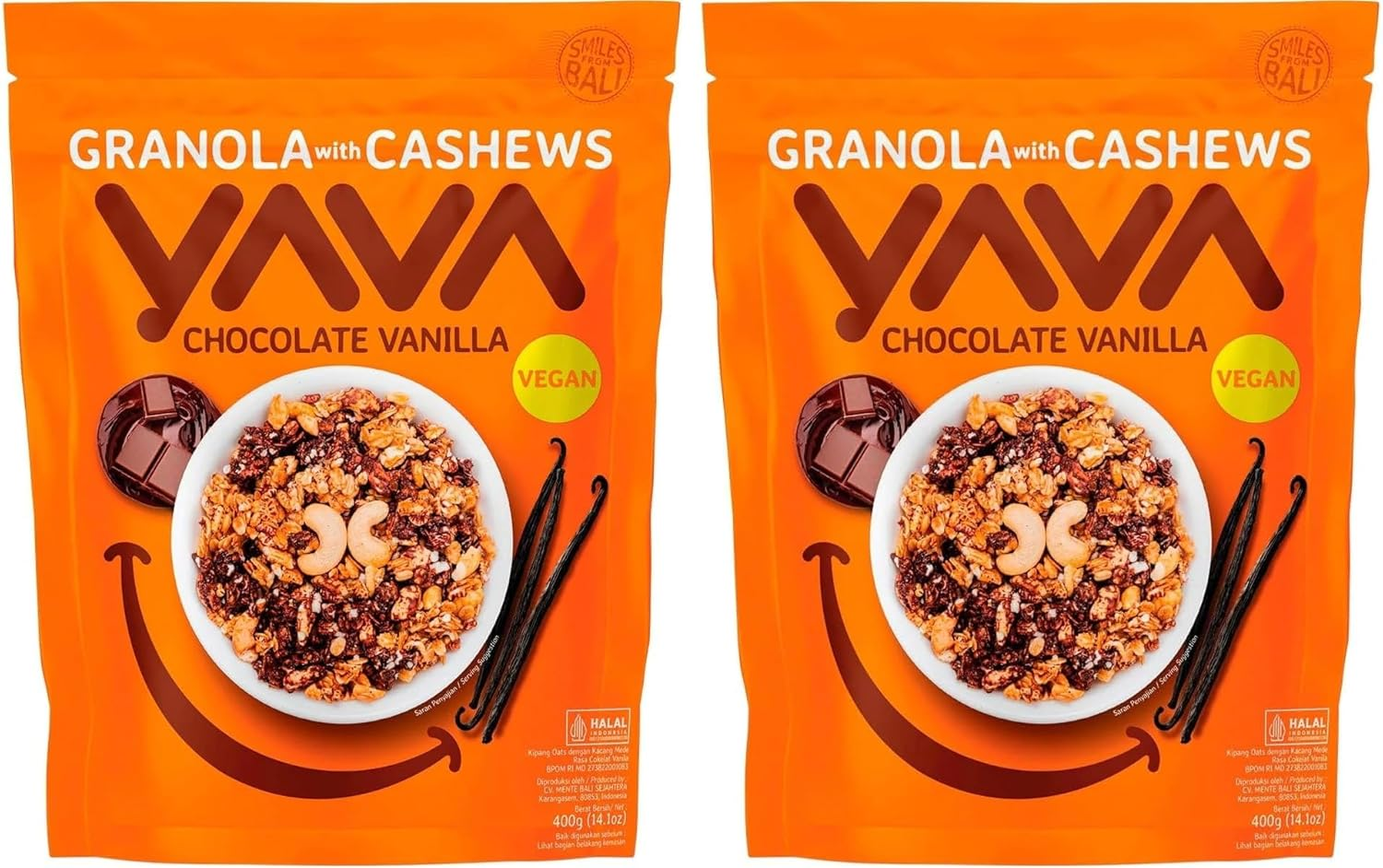 Yava Chocolate Vanilla Granola with Cashews 400 G