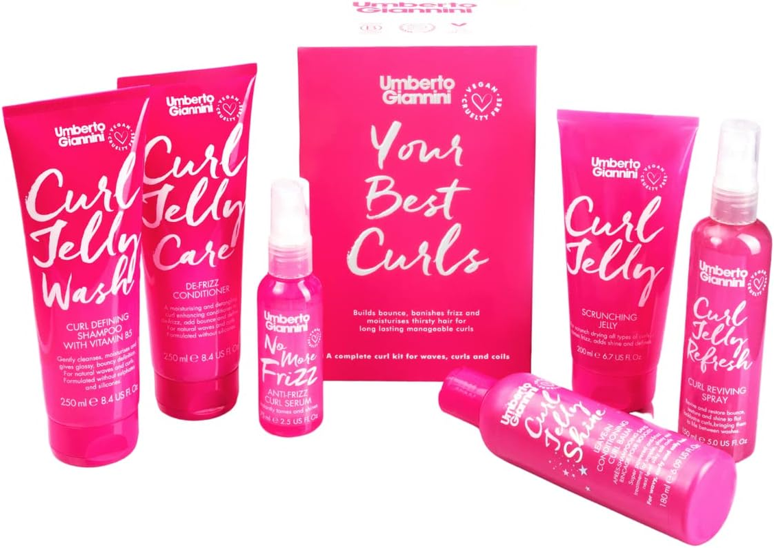Umberto Giannini Your Best Curls Wash and Styling Curl Jelly Gift Set - Vegan & Cruelty Free Kit for Waves, Curls and Coils (Gift Box, Set of 6 Products) image number 4