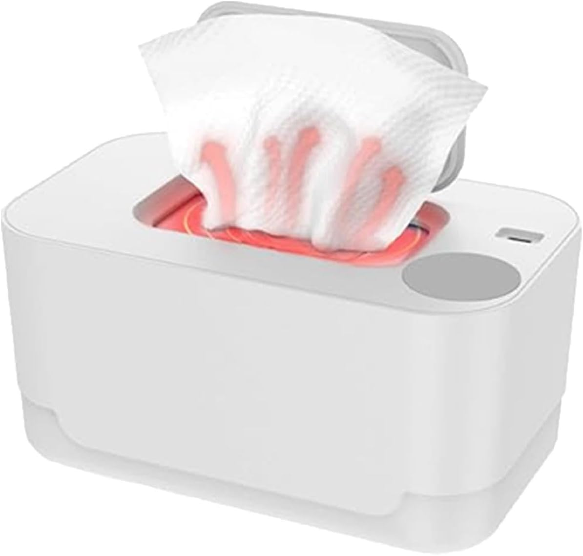 Wet Wipe Warmer, Even Heating Wet Wipes Dispenser for Home Use, Gentle Portable Heating Diaper Holder Container for Living Room Bathroom Bedroom