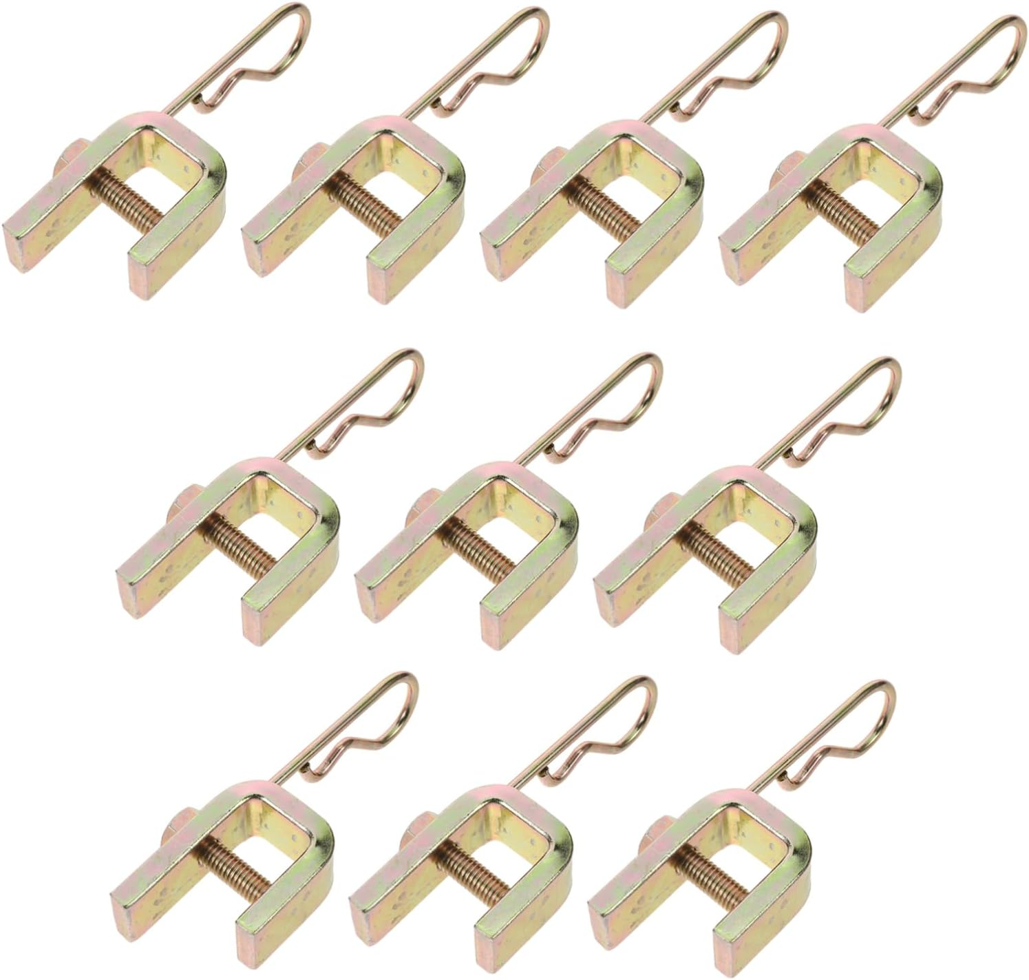 DINHEAROM 10Pcs Heavy Duty Iron Valve Stem Extender Clips for Trucks Cars Suvs Stable Dual Wheels Tire Valve Extension Holder Easy Attach Detach Air Leak Fixing Clamp image number 1