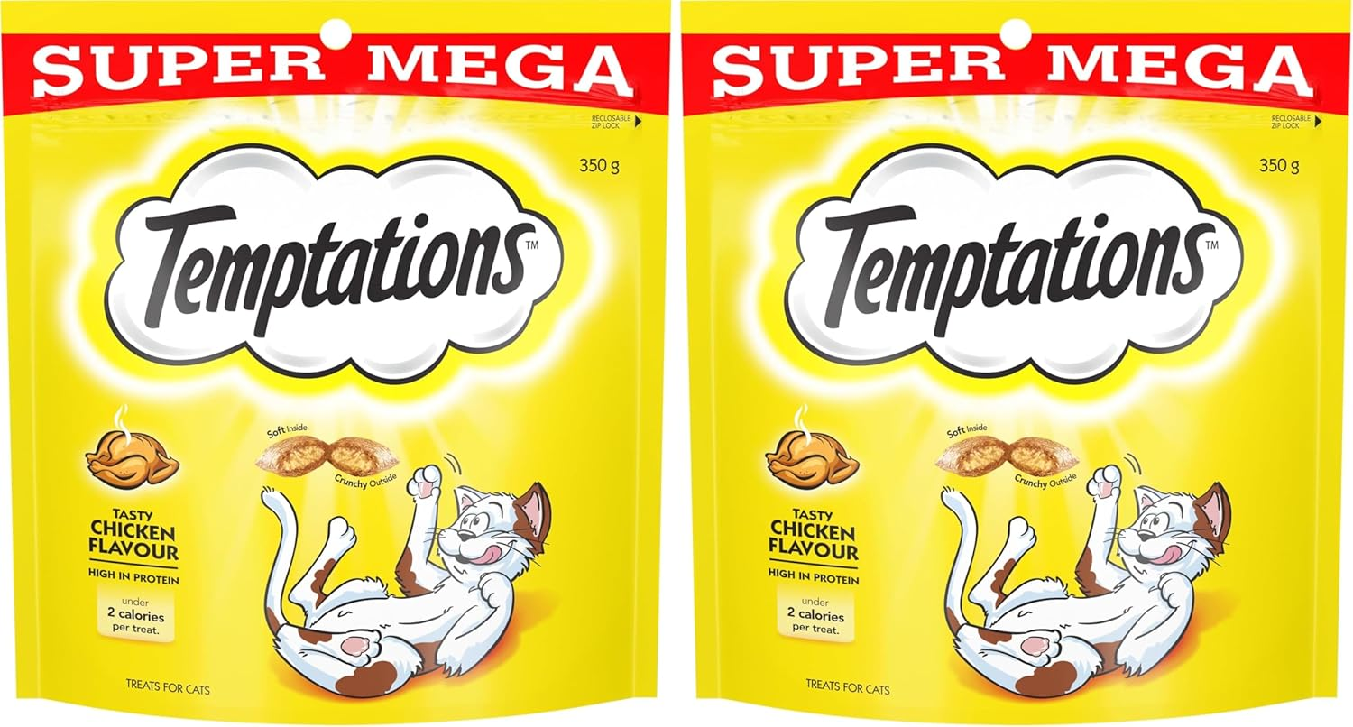 TEMPTATIONS Cat Treats Tasty Chicken Flavour 350G Bag