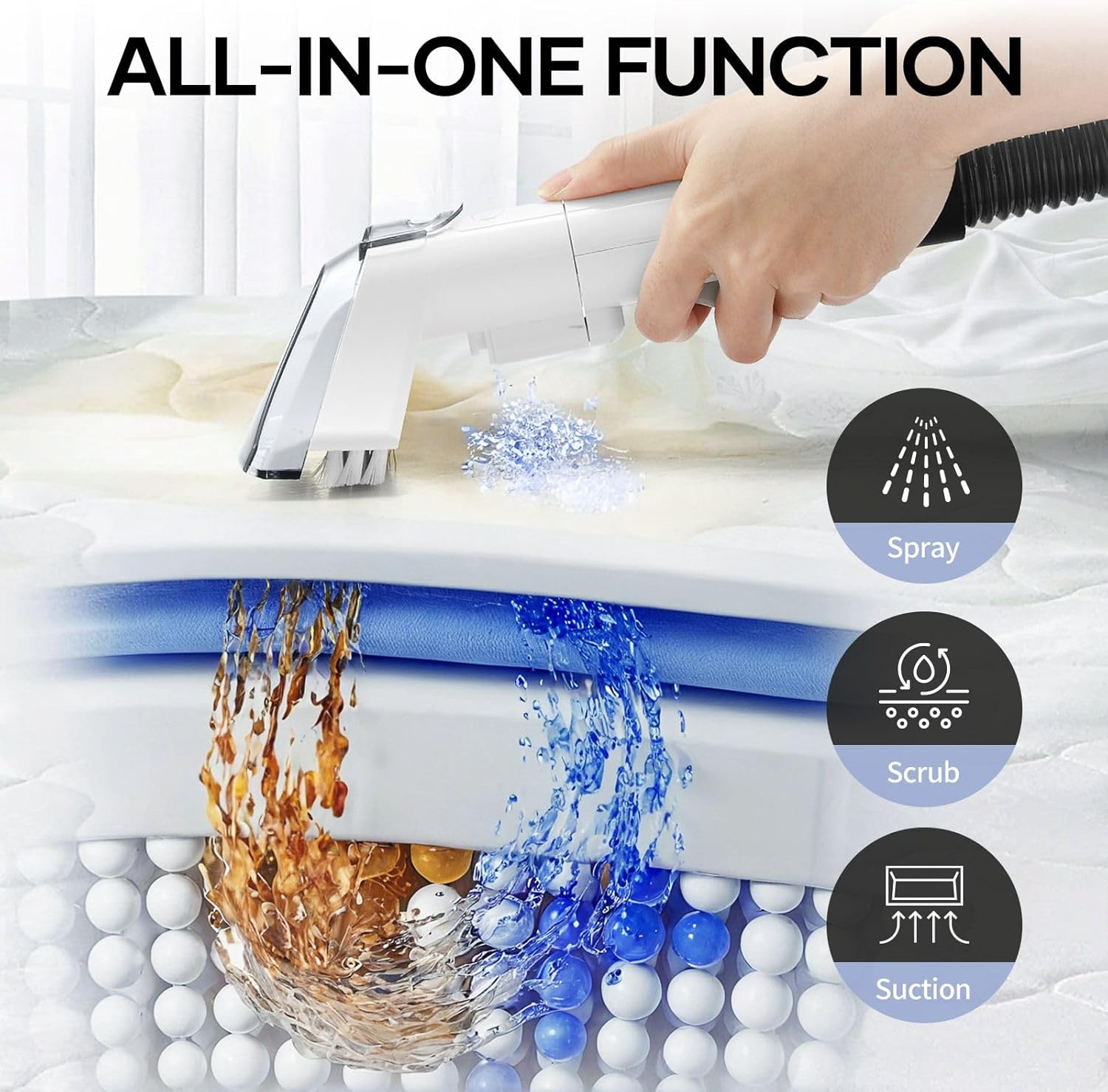 Ausway Portable Carpet & Upholstery Cleaner for Sofa Spot Rug Stain Remover Mattress Car Seat Slate Fabric Lounge Deep Cleaning Machine image number 1