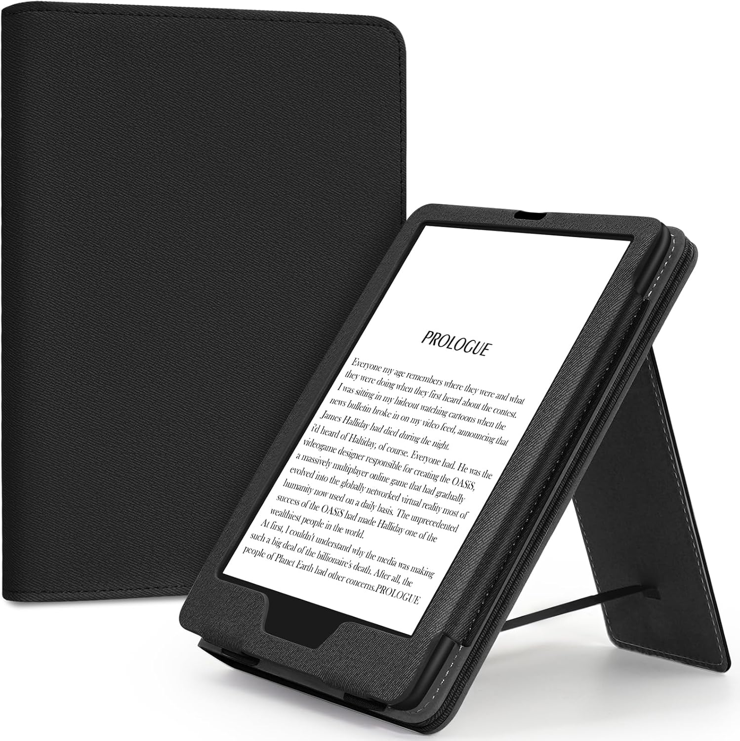 Slim Case for 7"/6.8" Kindle Paperwhite with Hand Strap(12Th/11Th Gen 2024/2021) and Kindle Colorsoft Signature Edition,Stand Cover and Card Slot,Premium PU Sleeve with Auto Wake/Sleep,Agave Green