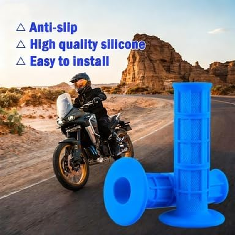 'Klanata Silicone Motorcycle Grips, 22Mm 7/8'' Scooter Grips Handlebar Hand Grips with 4 Colors Dirt Bike Grips for Most Motorcycle, Dirt Bike, Pit Bike Handlebar, 1 Pair' - Red image number 5