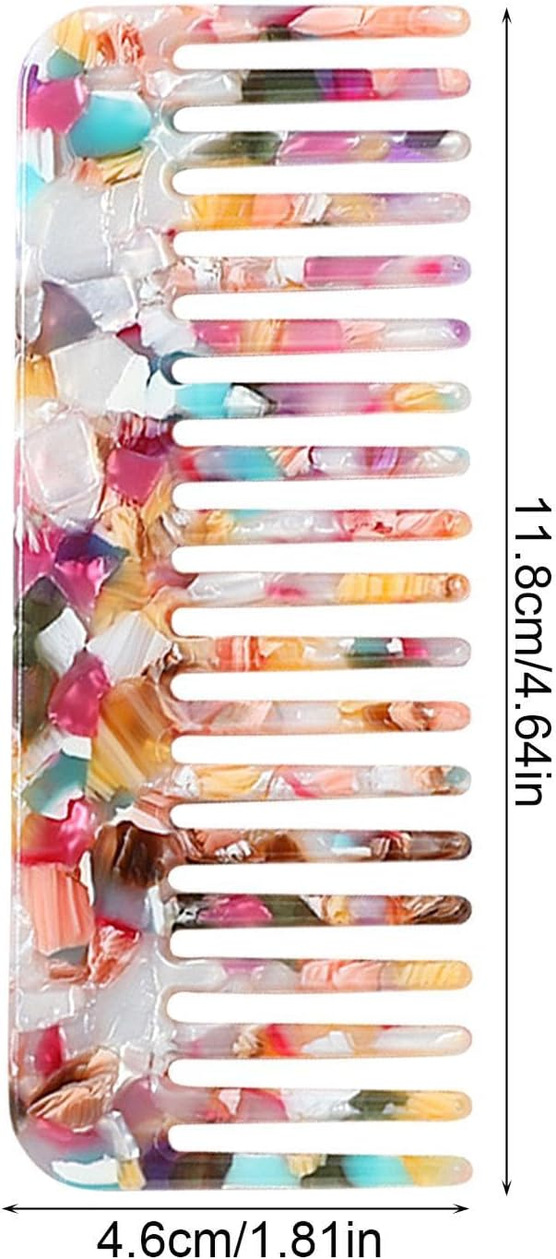 Anti-Static Turtle Comb - Wide Tooth Comb Small Travel Handbag Comb | Hand Cut Polished Hair Detangler Comb for Women, Perfect for Thick Hair, Detangling and Lilies image number 4