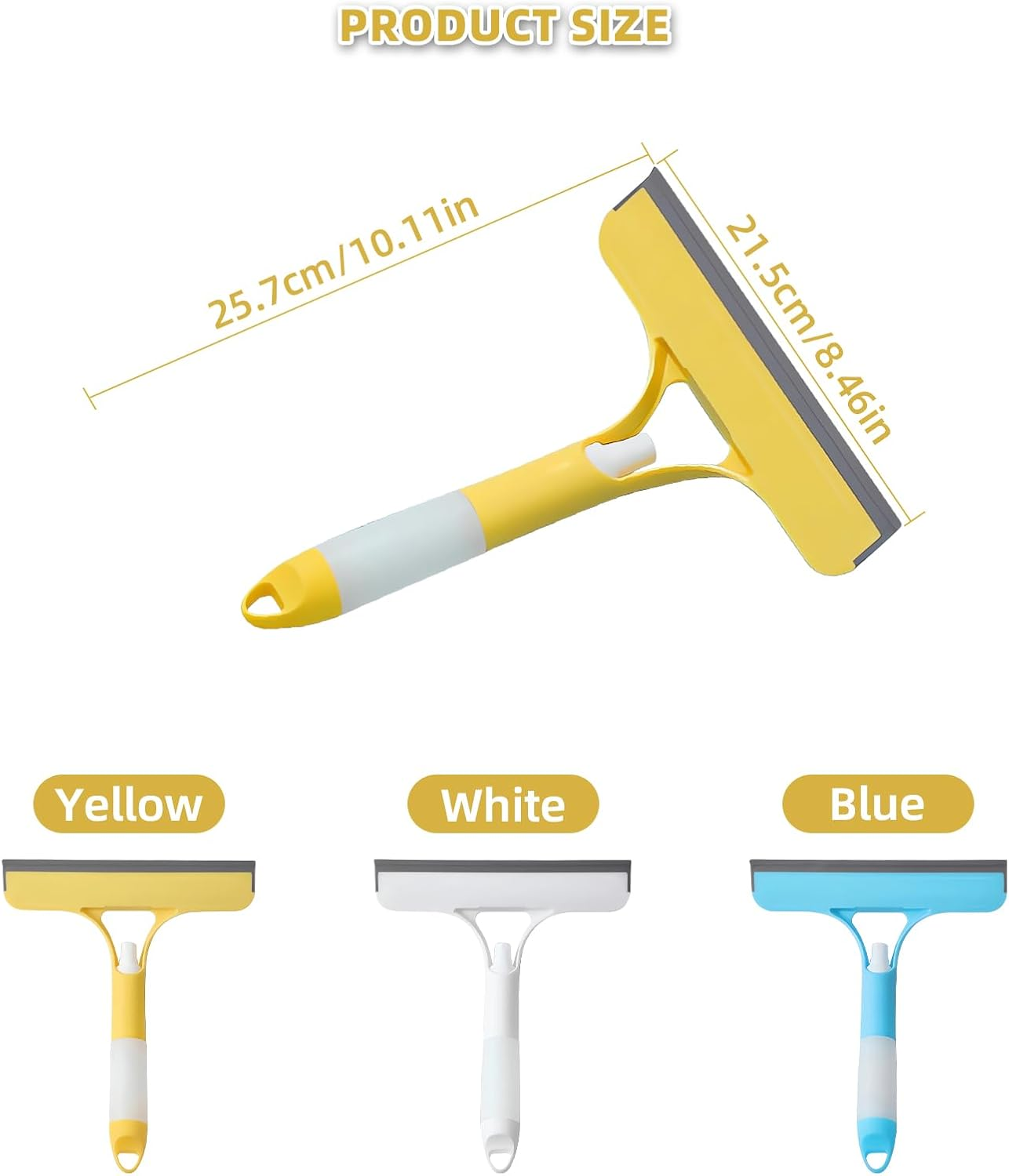 Casbomy 3-In-1 Shower Squeegee, Spray Silicone Squeegee, Shower Squeegee, Double-Sided Cleaning Head and Fillable Window Cleaner, Washing Machine for Mirrors, Bathrooms, Windows, Floors, Glass image number 2