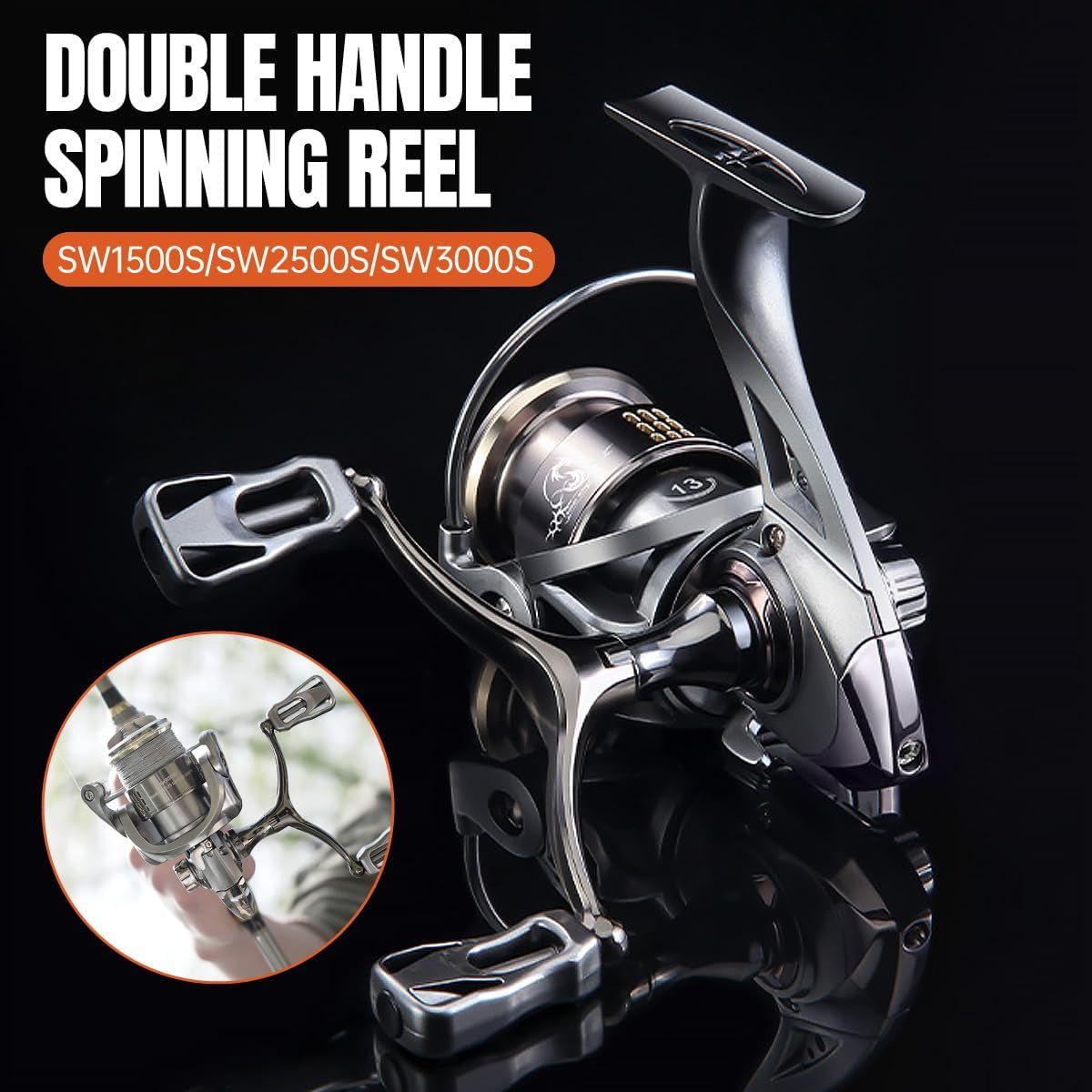 AIMALL Double Rocker Fishing Reel - Remote Micro Fishing Wheel with Full Metal Body, Aluminum Frame, and Versatile Performance for Freshwater and Saltwater Fishing