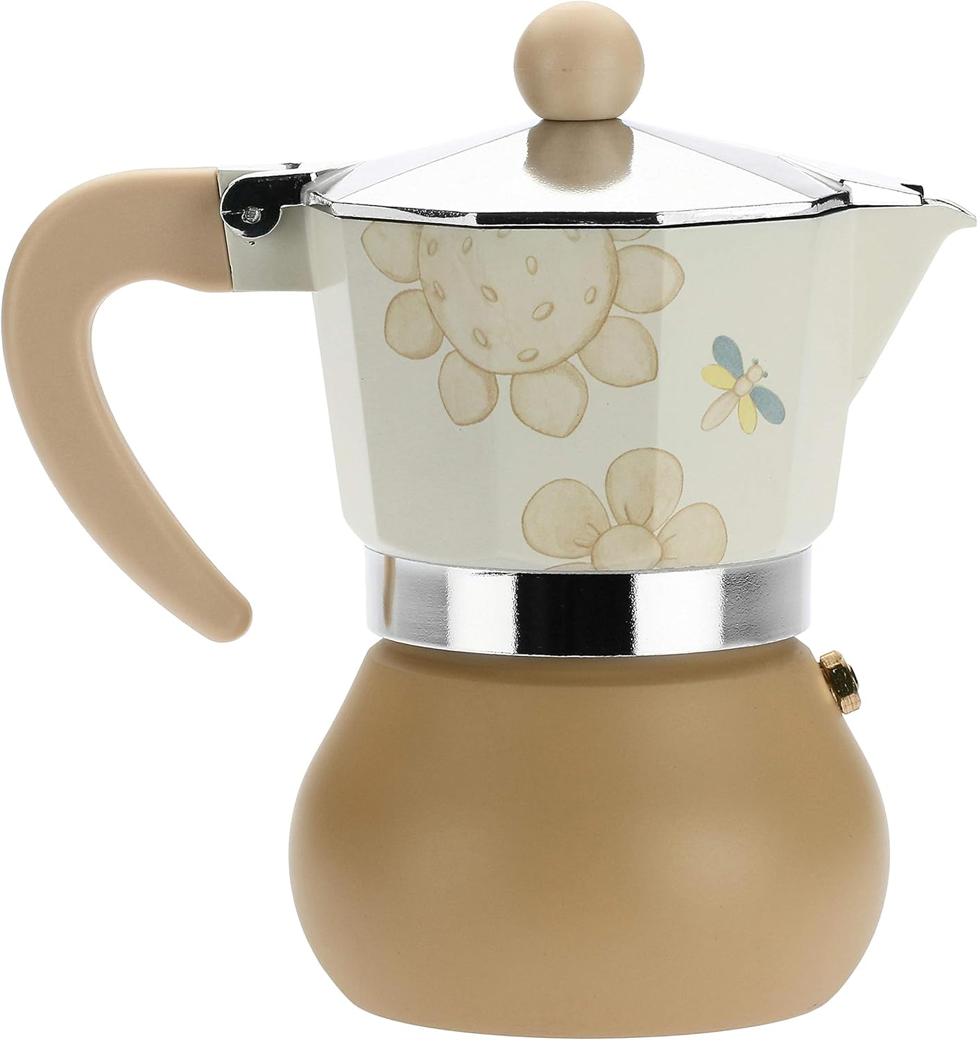 THUN - Modern Coffee Machine Decorated with Butterflies - Kitchen Accessories - Elegance Range - Aluminium - 8 X 8 X 13 Cm image number 1