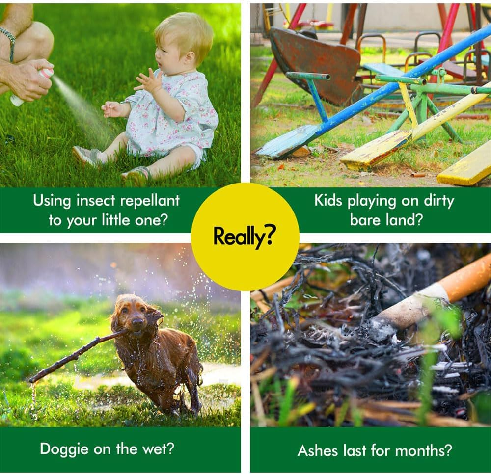 OTANIC Artificial Grass 10 SQM Roll 1X10M Synthetic Turf Gloss Finished 45Mm Pile Height with Drainage Fake Yarn Lawn Plant Rug 4-Tone Green Colour for Garden Outdoor Indoor Backyard image number 2