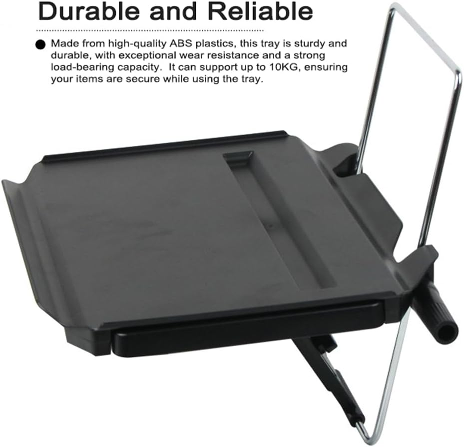 Eacam 2 in 1 Car Steering Wheel Tray/Back Seat Headrest Tray for Eating Food Drink and Writing Laptop Work, Black Car Desk image number 1