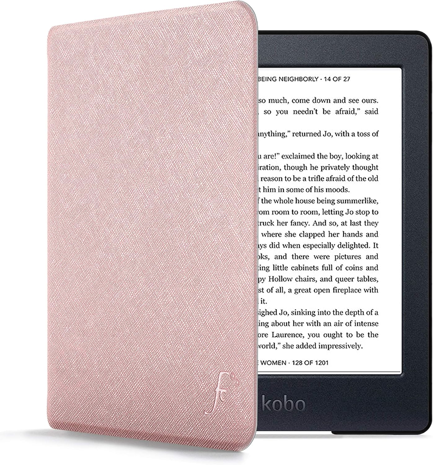 Forefront Cases Case for Kobo Nia - Lightweight Kobo Nia Case - Lightweight & Thin Protective Case for Kobo Nia with Auto Sleep Wake Function, Shell Design Bag - Rose Gold