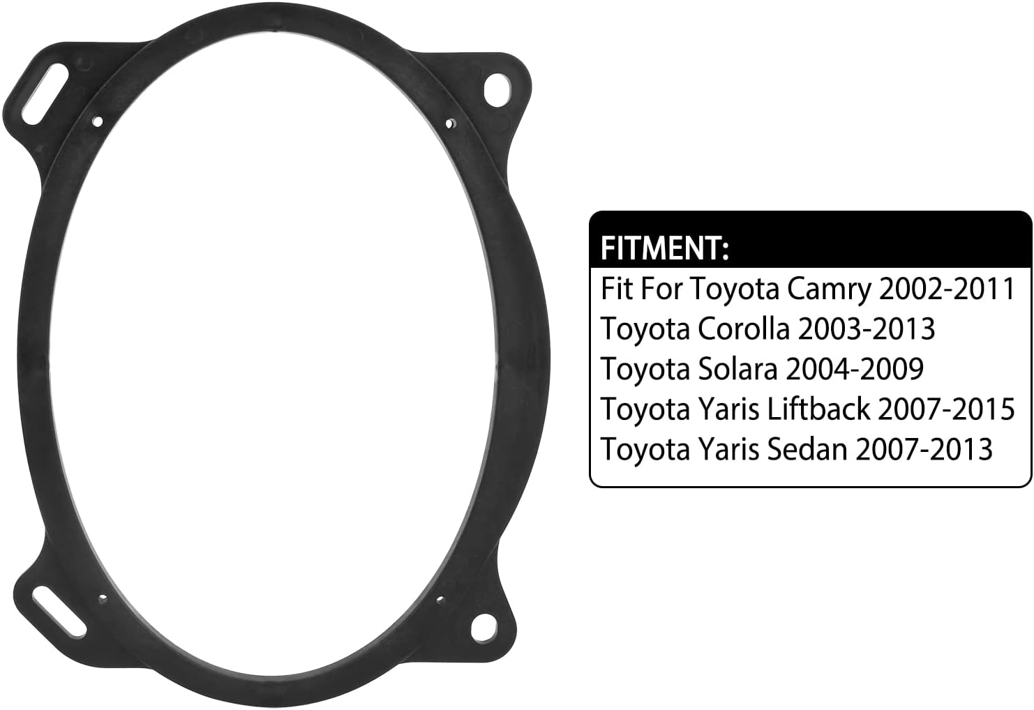 6X9 Rear Deck Speakers Adapter Spacer Rings (2Pcs) Fits for Camry & Corolla & Yaris & Solara. image number 2