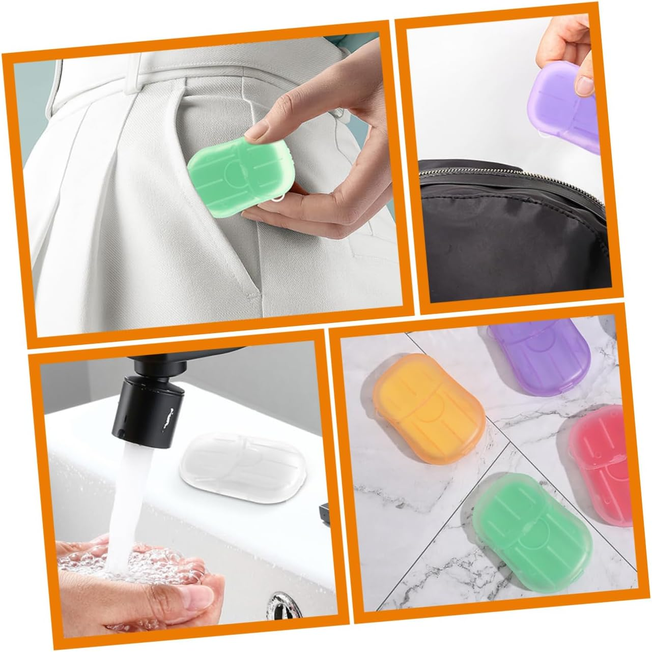Gogogmee Portable Soap Sheets of Paper Hand Soap Disposables for Business Leisure Trips image number 3