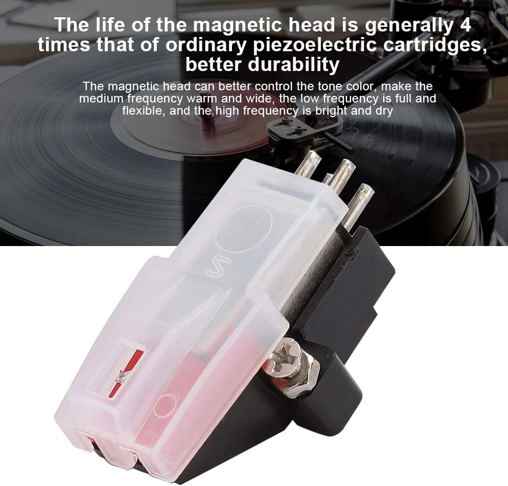 Record Player Turntable Cartridge Universal Replacement,Phonograph Turntable Dual Moving Magnet Stereo Record Player Stylus Needle image number 3