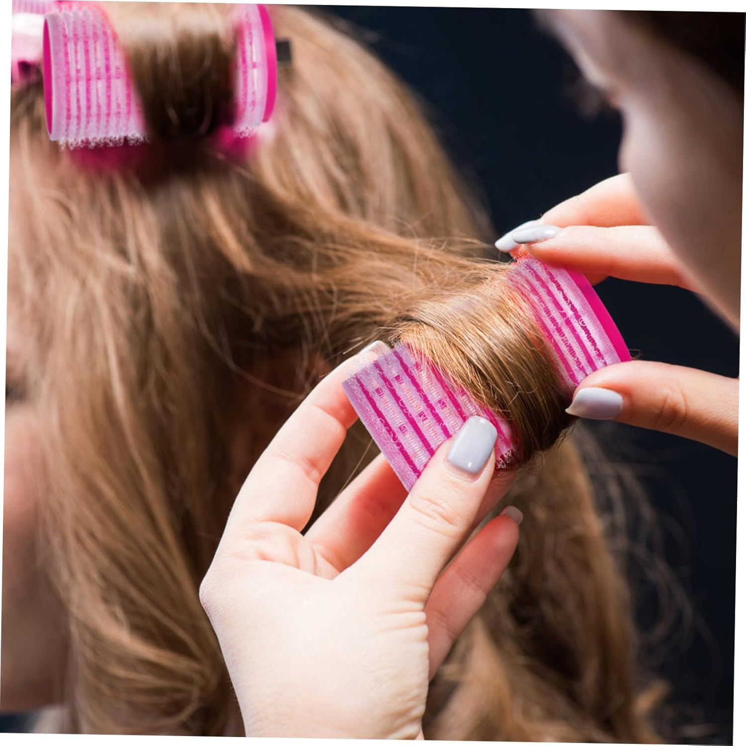 FOYTOKI 6Pcs Hair Rollers Clips Hair Curler Roller Salon Hairdressing Tools Curl Stick image number 6