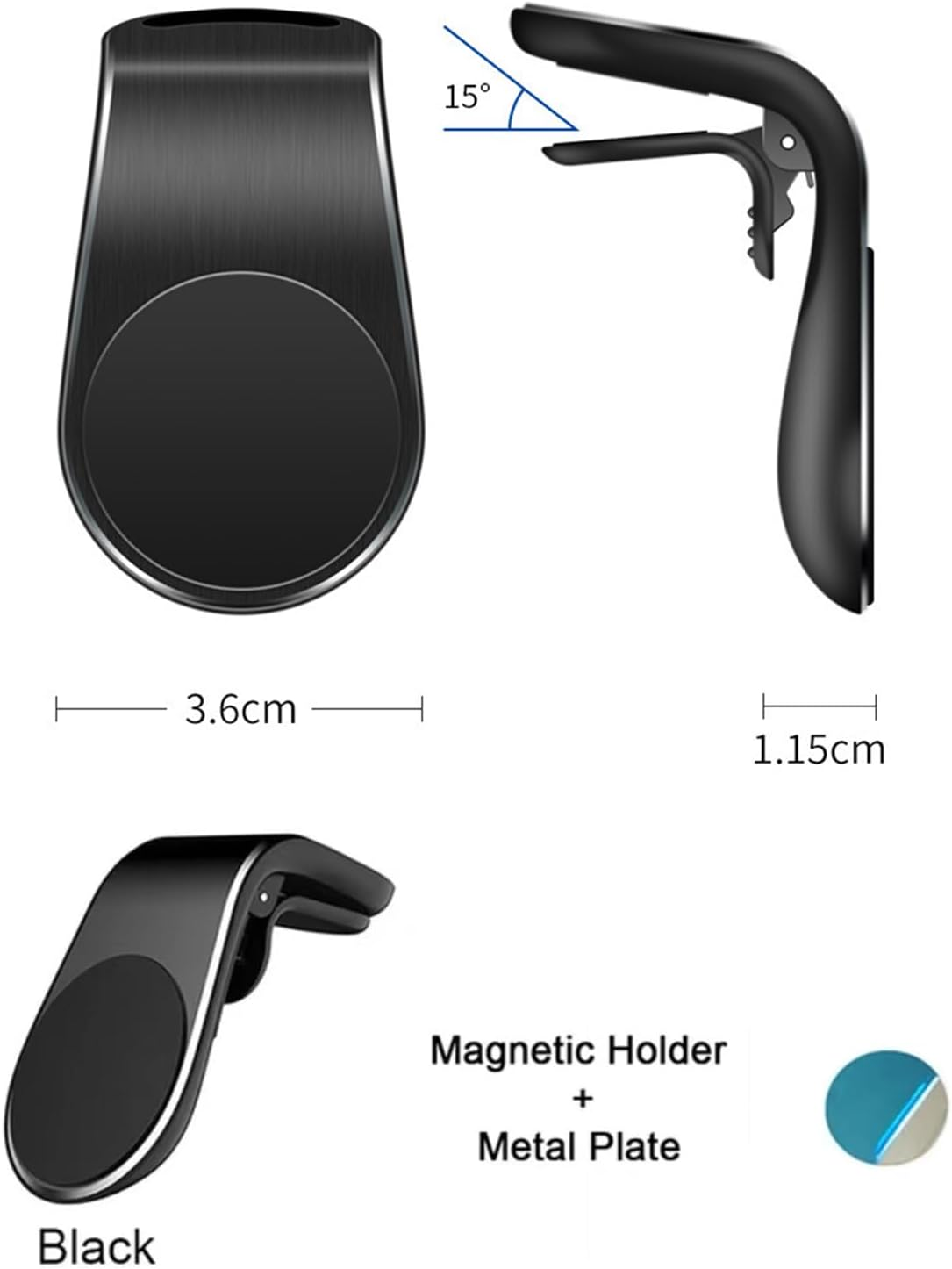 Car for Air Vent Car Mount, Speedometer Holder, Magnetic Holder for Ooono Co-Driver NO2/NO1 with Clips, Car Mobile Phone Holder, Universal Mobile Phone Holder, Car Accessories, Car Magnetic image number 6