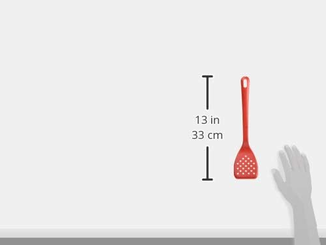 Ballarini 28000-003 Rosso Frying Pan, Turner, Silicone, Heat Resistant, Turner, Dishwasher Safe