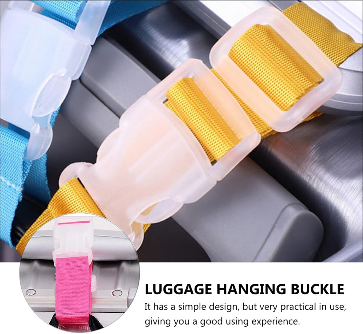 FINISPERSOO 5Pcs Luggage Buckle Straps and Suitcase Belts Set, Sturdy Hanging Buckles for Travel Suitcases, Mixed Colors, Secure Adjustable Baggage Straps for Australian Travelers image number 4