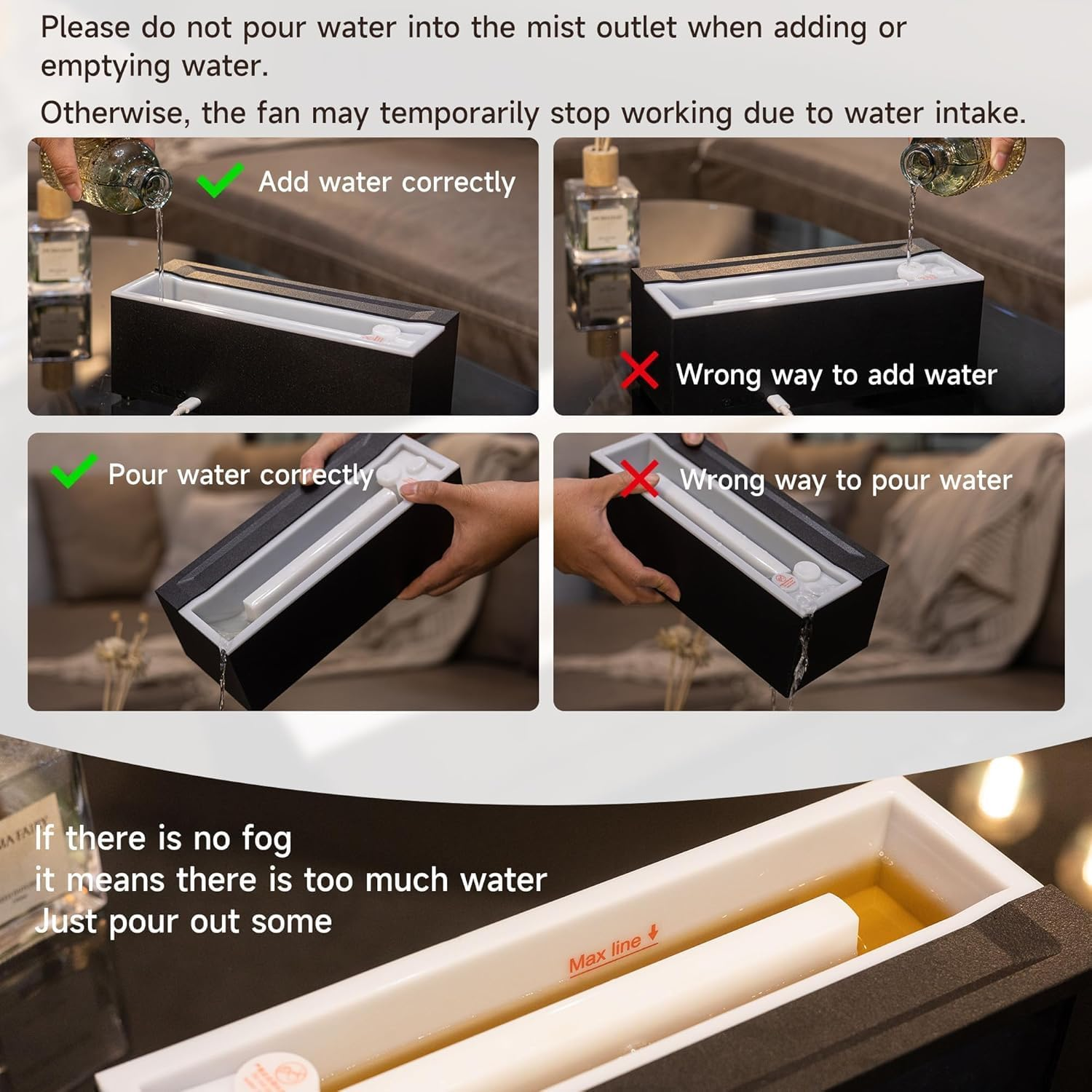 Humidifier - Fireplace Flame Air Diffuser Humidifier with 7 Colors, Timer, Flame Lamp, Super Quiet Design - Ideal Air Humidifier for Home,Bedroom,Office,Yoga