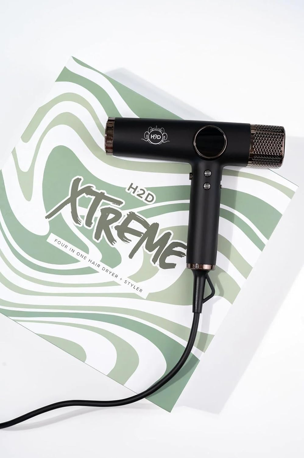 H2D Xtreme 4-In-1 Ionic Magnetic Hair Dryer with 140-220 Degrees Styling Iron image number 1