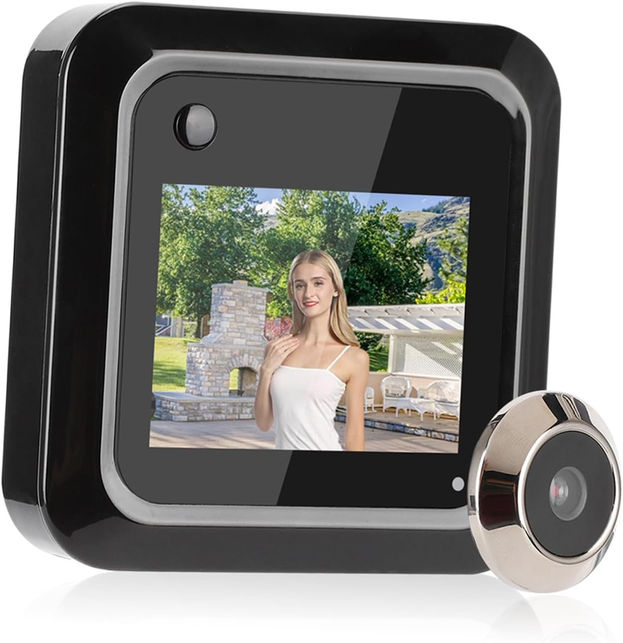 Digital Door Viewer, 2.4In LCD Screen Electronic Door Viewer Bell Peephole, 95&deg; Wide Angle Peephole Camera Eye for Apartment Home Security image number 2