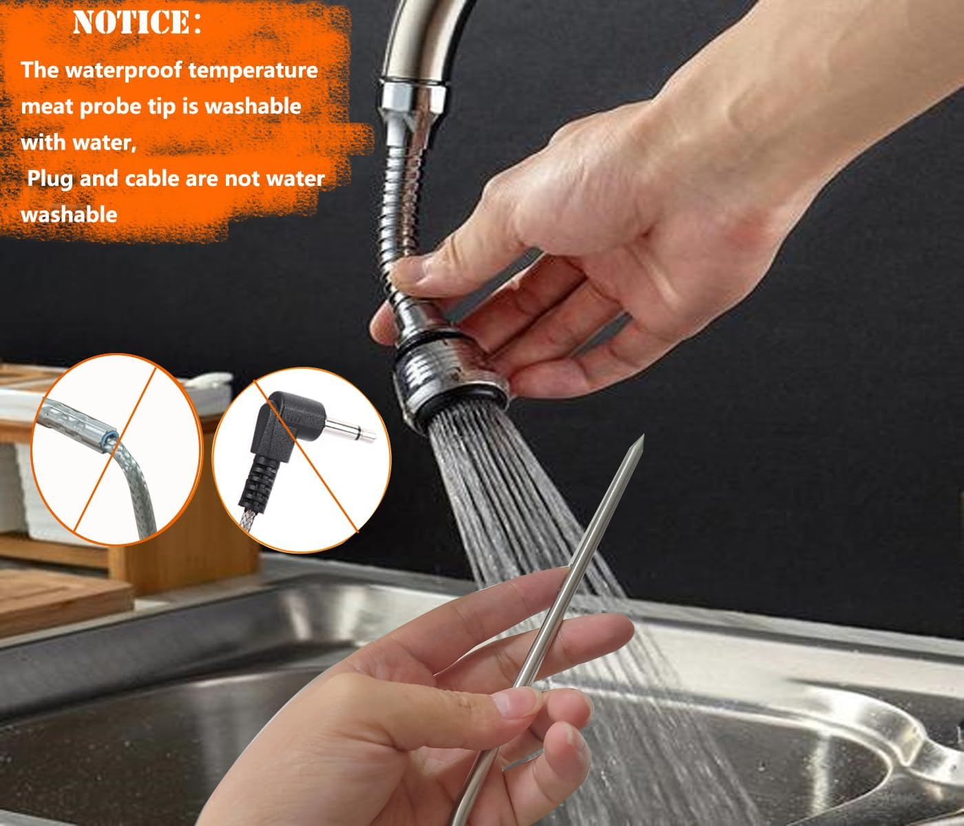 Replacement Meat Probe for Pellet Grills, Compatible with Pit Boss Pellet Grills and Smokers image number 5