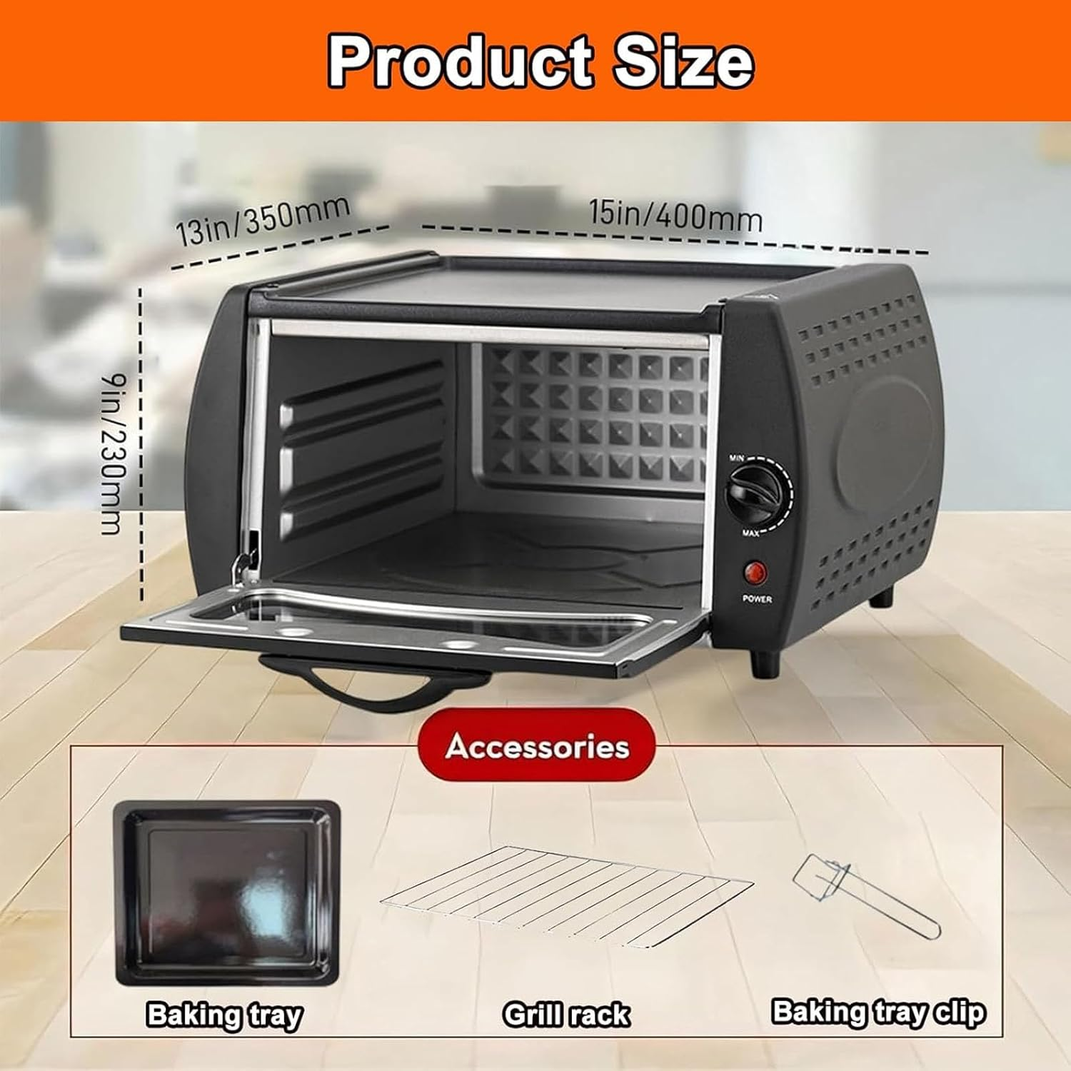 2-In-1 Tandoori Oven, 2100W Electric Tandoor Oven, 15L Mini Pizza Maker, 122&deg;F-752&deg;F Temperature Control, for Home and Takeaways image number 4