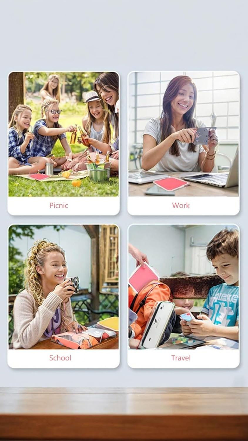 Honwor Reusable Silicone Sandwich Bag for Kids & Adults - Leakproof, Easy-Carry, Bpa-Free Lunch Container for School, Work, Travel - Blue image number 3