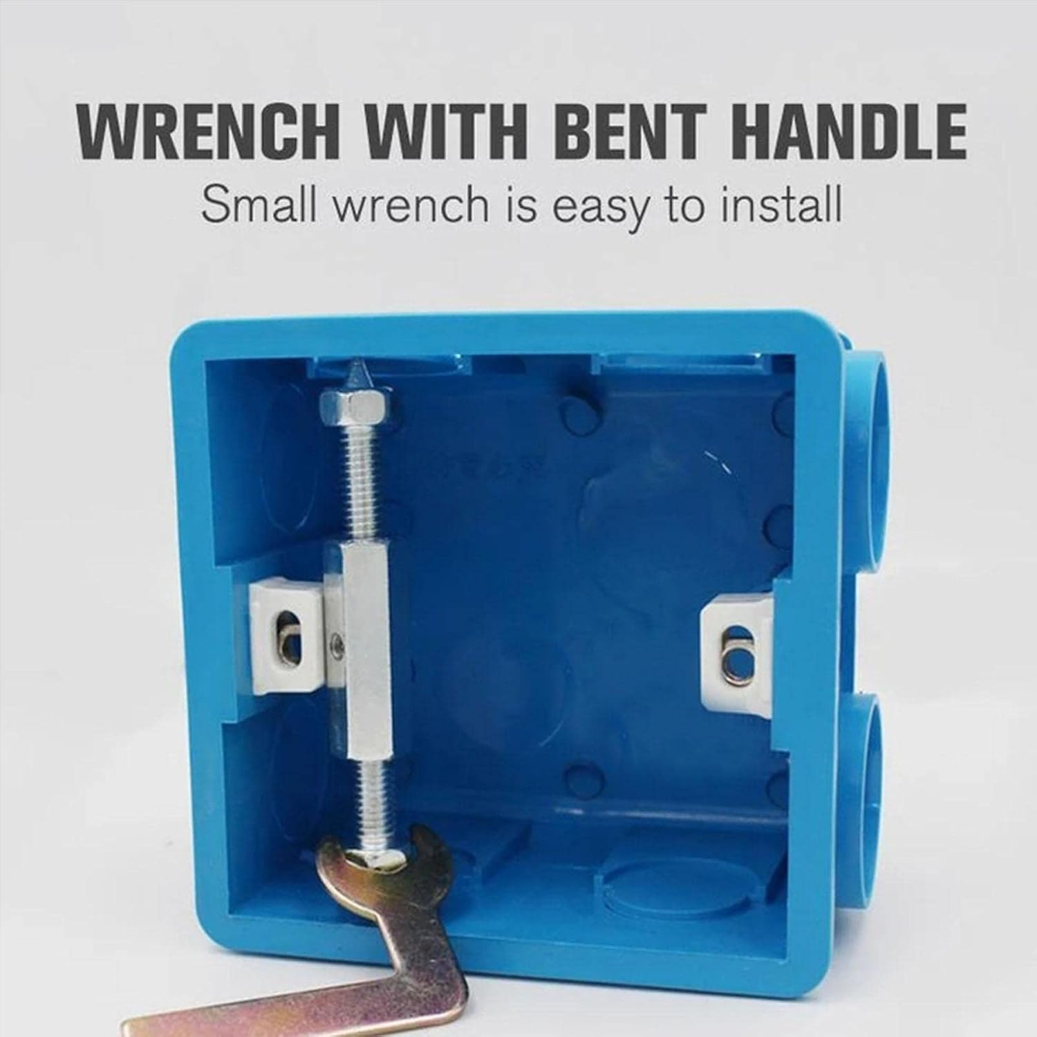 Wall Repair Tools, 10 Pairs 86 Type Electrical Outlet Box Repair Device, Portable Socket Cassette Repair Device with Wrench 通用 image number 6