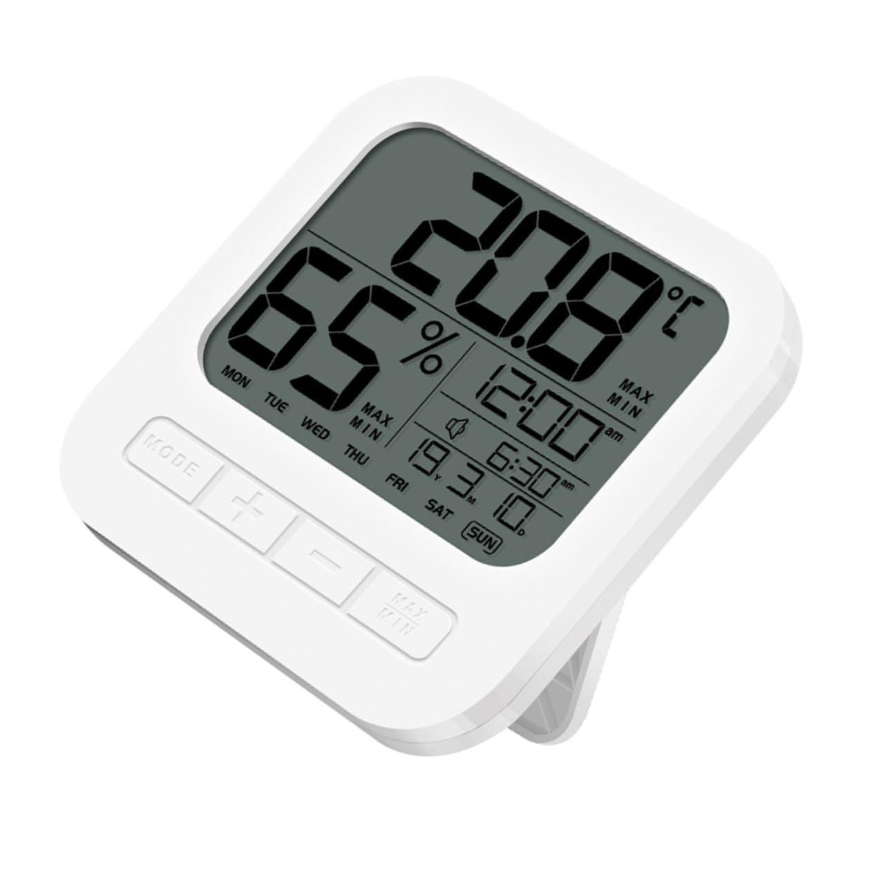 Veemoon High Accuracy Digital Hygrometer with Temperature Humidity Monitor Indoor Electronic Thermometer for Home Office Folding Stand and Wall Mount Options Celsius Fahrenheit Display image number 1