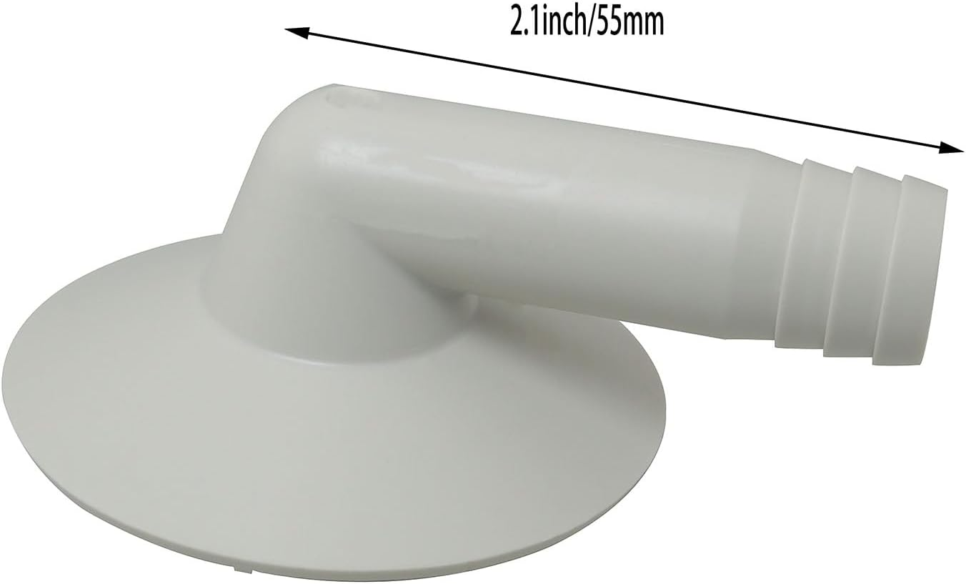 MEETOOT 2Pcs 40Mm Air Conditioner Drain Hose Connector Conduct Condensate Plug Teeth Seal Elbow Fitting for Window AC Unit Mini Split Frigidaire image number 5