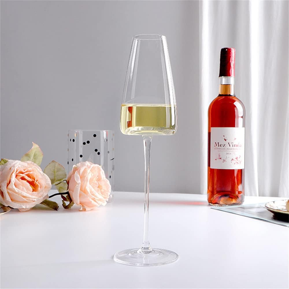 HALAWAKA Lead-Free Crystal Concave Bottom Red Wine Glasses Goblet（2Pc) - Black Bow Tie Crystal Wine Glass Champagne Glasses Bordeaux Cocktail Glass Cup