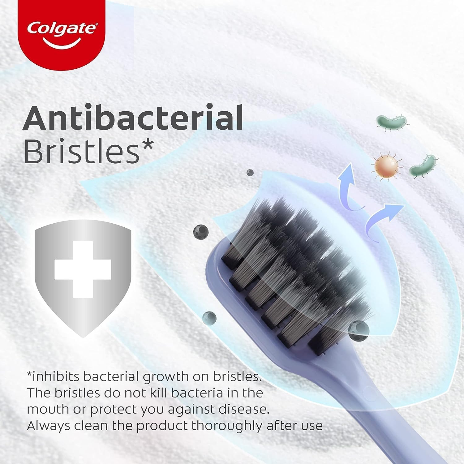 Colgate Soft Bristles Charcoal Toothbrush, Multicolor (Pack of 2) image number 1