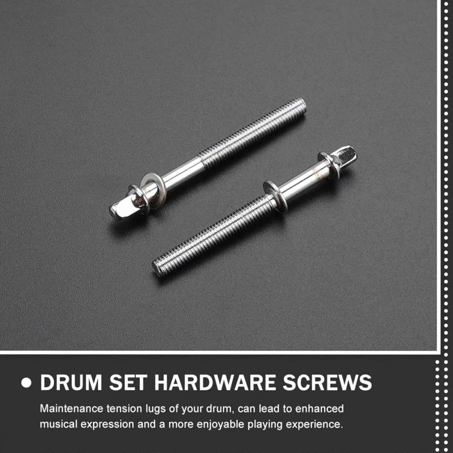Drum Tension Rods with Washers, 6-Piece Set, Mounting Screws for Jazz and Snare Drums, Percussion Instrument Parts (50Mm) image number 5