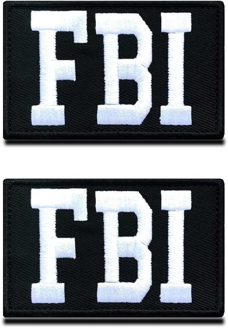 2 Pcs Tactical Military Patch of F.B.I Special Police Hook and Loop Fully Embroidered Moral Tags Emblem Patches for Attach to Caps Backpack Uniform Clothes Dog Vest Harness - Beast image number 5