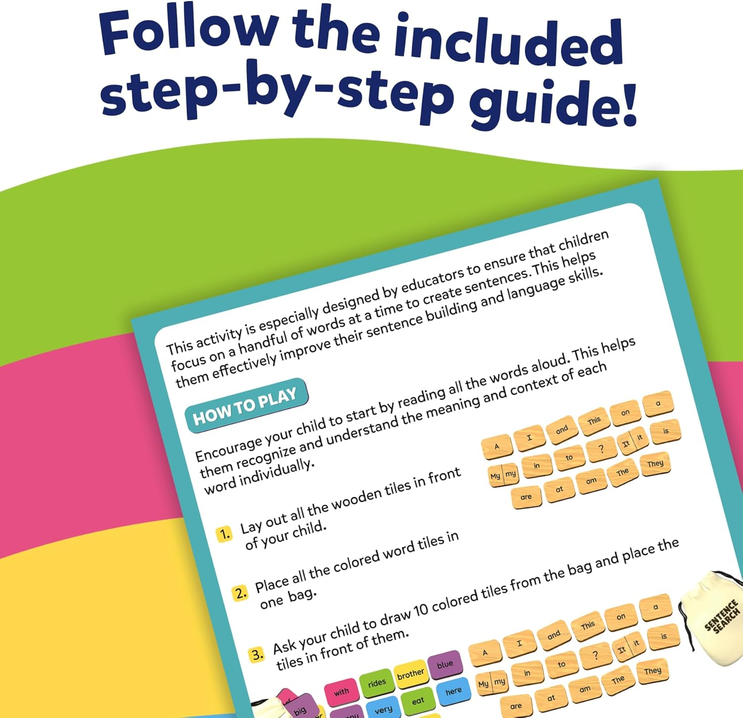 Skillmatics Educational Game - Sentence Search, Fun Learning Toys & Games for Kids, Sentence Building Activity, Creative Word Play, Gifts for Boys & Girls Ages 5, 6, 7, 8 image number 2