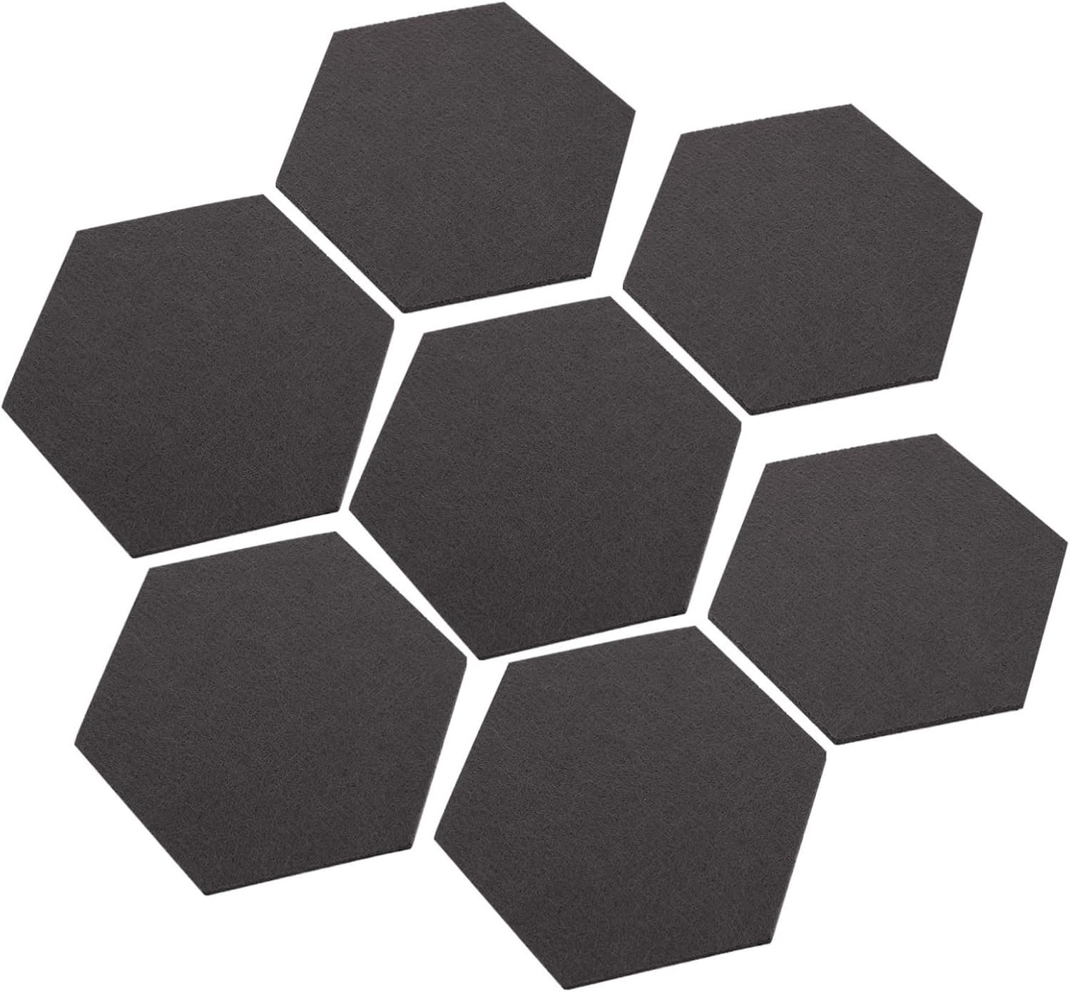 TEHAUX Home Office Decor 12 Pack Hexagon Felt Soundproofing Panels Stick Memo Board for Walls
