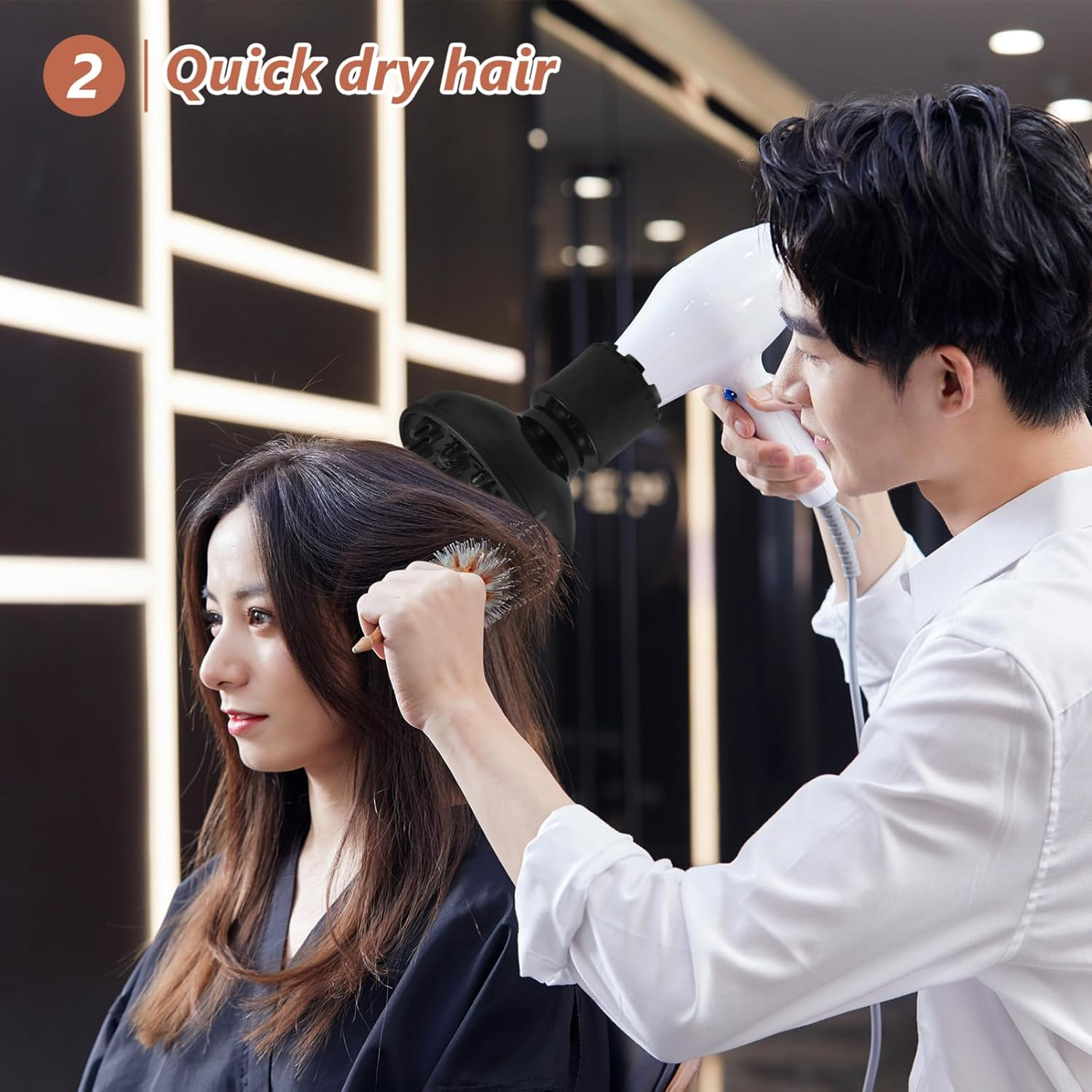 VICASKY Blow Dryer Diffuser Cap Curl Diffuser Hair Dryer Attachment Travel Easy to Clean - White image number 6