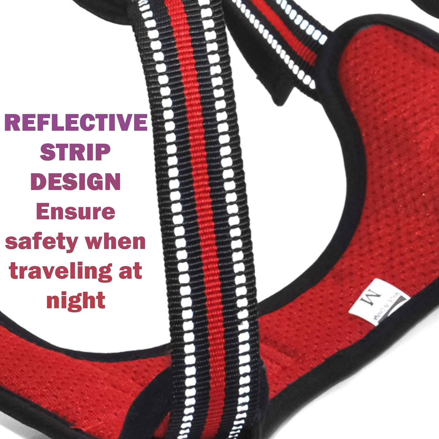 DKDDSSS Dog Harness Medium Dog No Pull Pet Harness Dog Vest Harness, Adjustable Soft Padded Pet Vest Harness, Y Shaped Harness, Dog Harness, Easy Control Handle for Training or Walking, Re image number 2