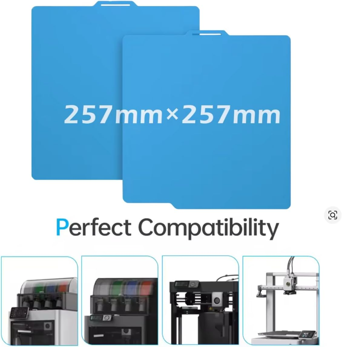 For Bambu A1 Build Plate for Bambu Lab A1 Build Plate, Build Plate for Bambu Lab 257X257, Spring Steel Cold Plate for Bambu Lab P1P, A1, X1, X1C, P1S, Low Temperature Plate, Double-Sided PEI