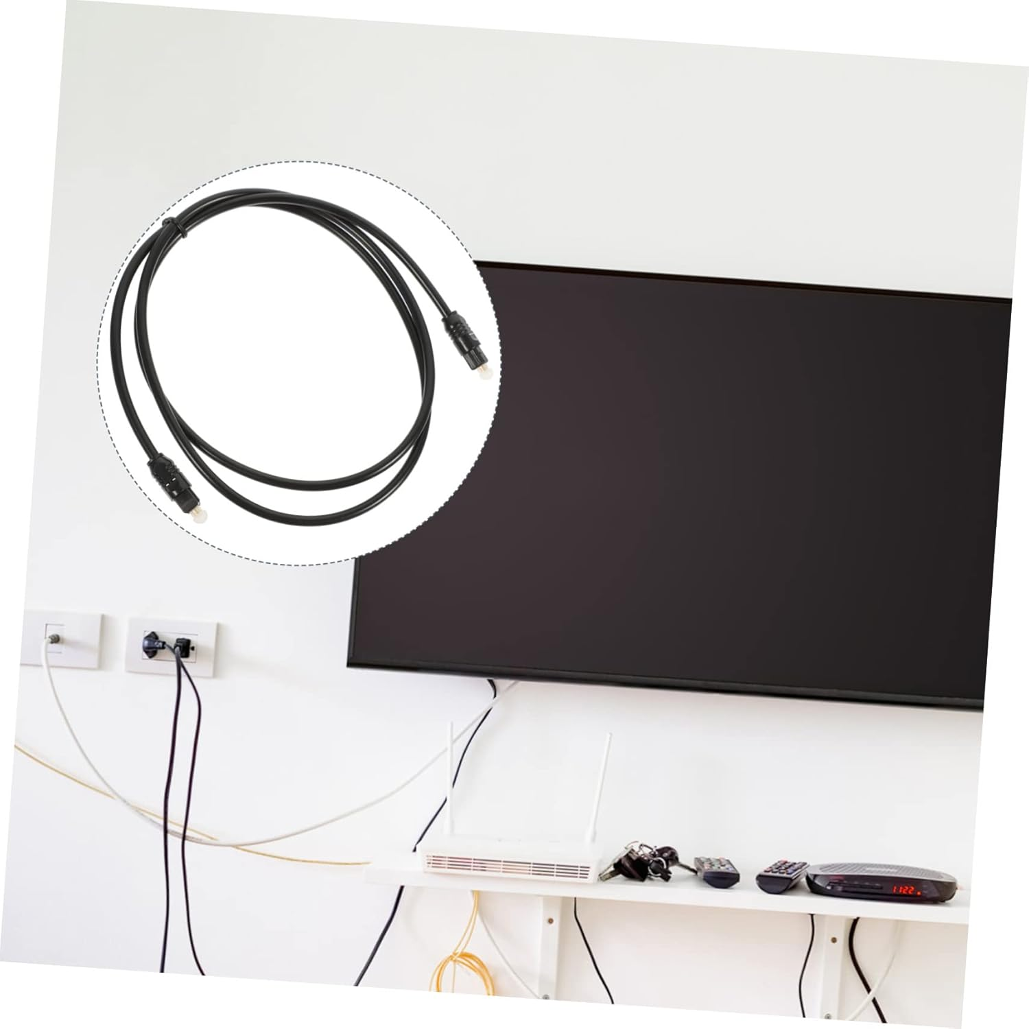 LIFKICH 2Pcs Optical Digital Audio Cable Fiber Audio Cable for Tv and Sound Bar High-Speed Transmission Fiber Easy Installation for Home Theater Systems image number 4