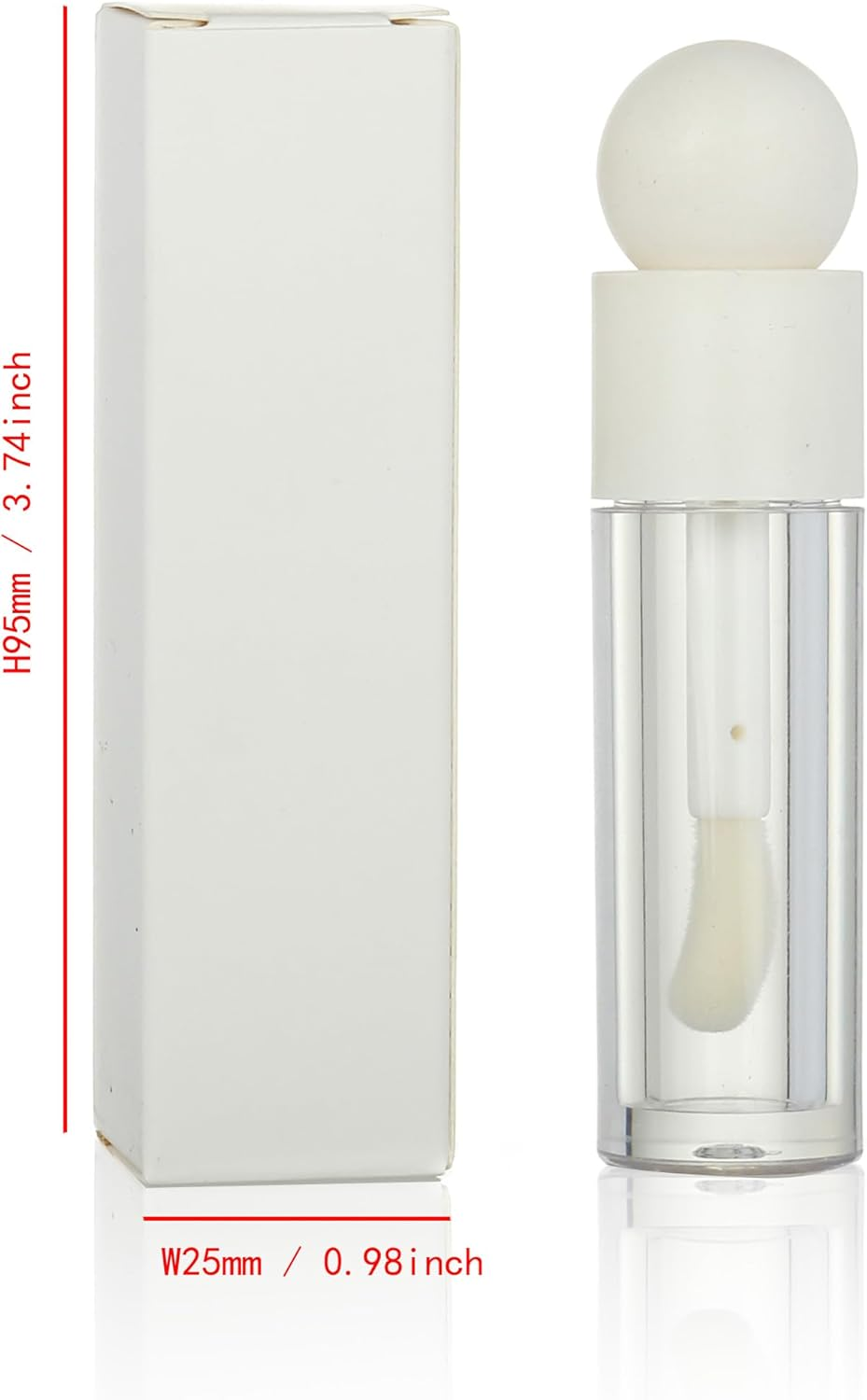 COSIDEA 50Pcs 25 * 25 * 95Mm Lip Gloss Craft Matte White Paper Box Small Packing Boxes 350Gms for DIY Cosmetics image number 2