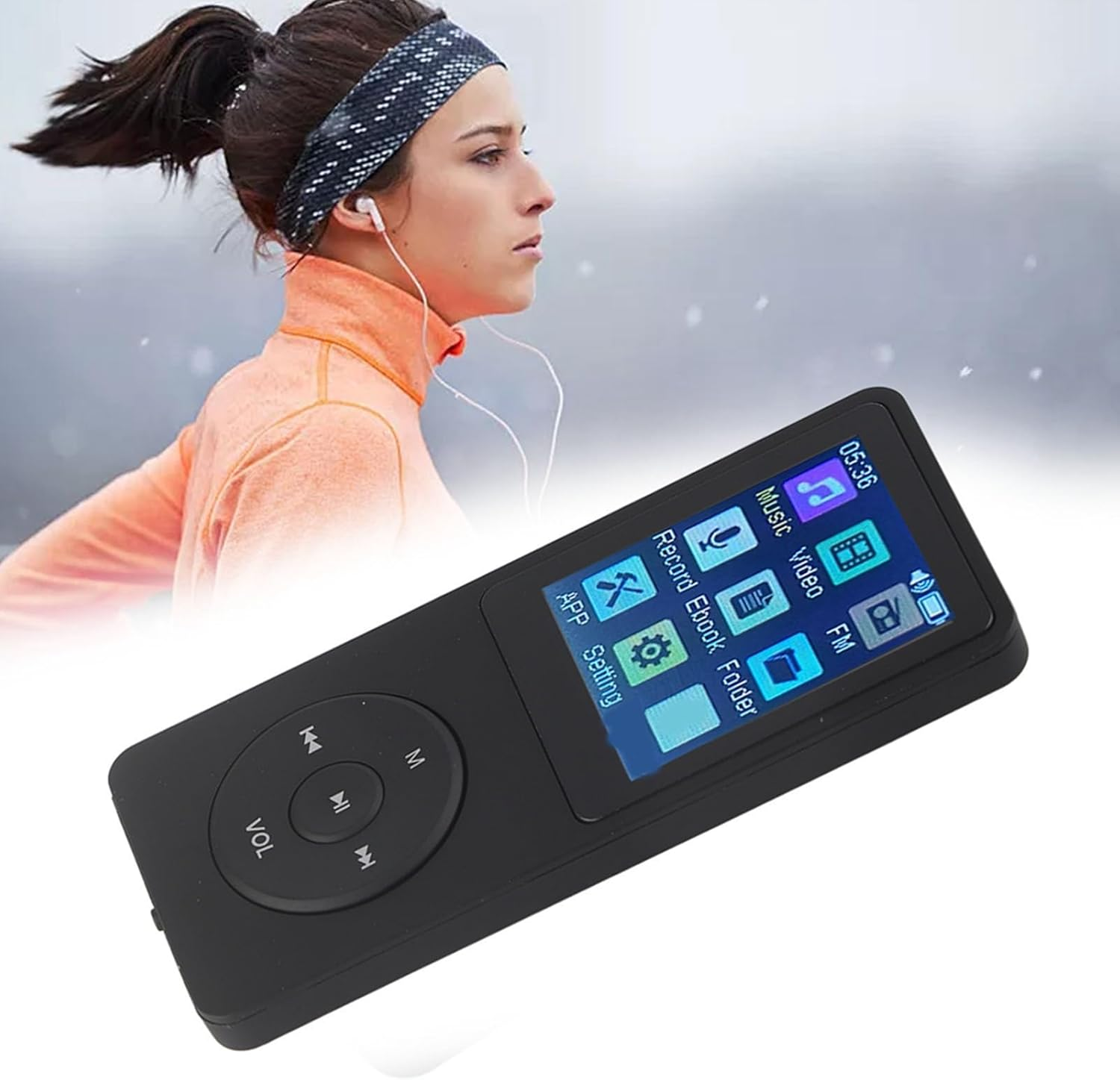 Mp3 Player MP4 Player, Ultra Thin 1.8 Inch LCD Portable Lossless Mp3 Music Player with HD Speaker, FM Radio, Voice Recorder and E Book, MP4 Player with Earphone for Kids Adults (Black) image number 4
