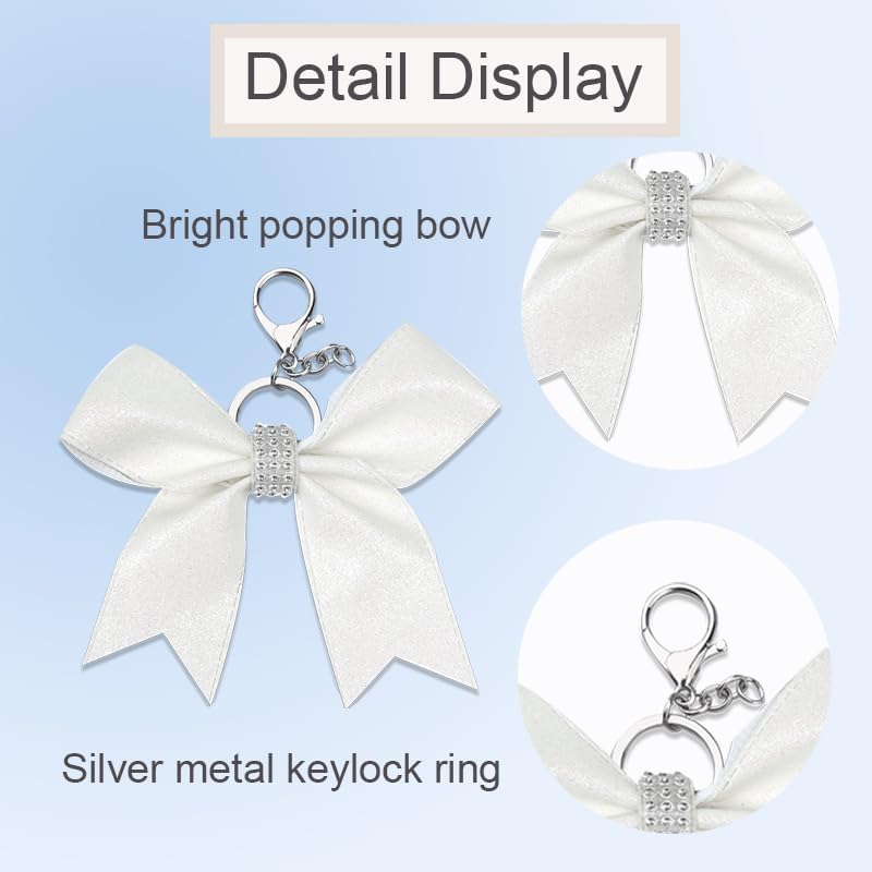 Glitter Cheer Bow Keychain for Cheer Bag Backpack Charm Cheerleading for Cheer Gifts for Girls Women Cheer Stuff image number 4
