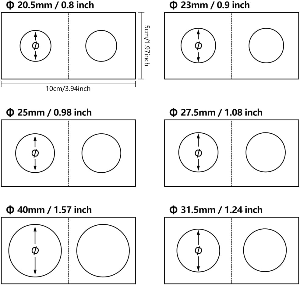 300 Piece Coin Album Coin Storage Coin Paper Holders Coin Paper Clip 6 Assorted Sizes Coin Holders for Coin Protect image number 2
