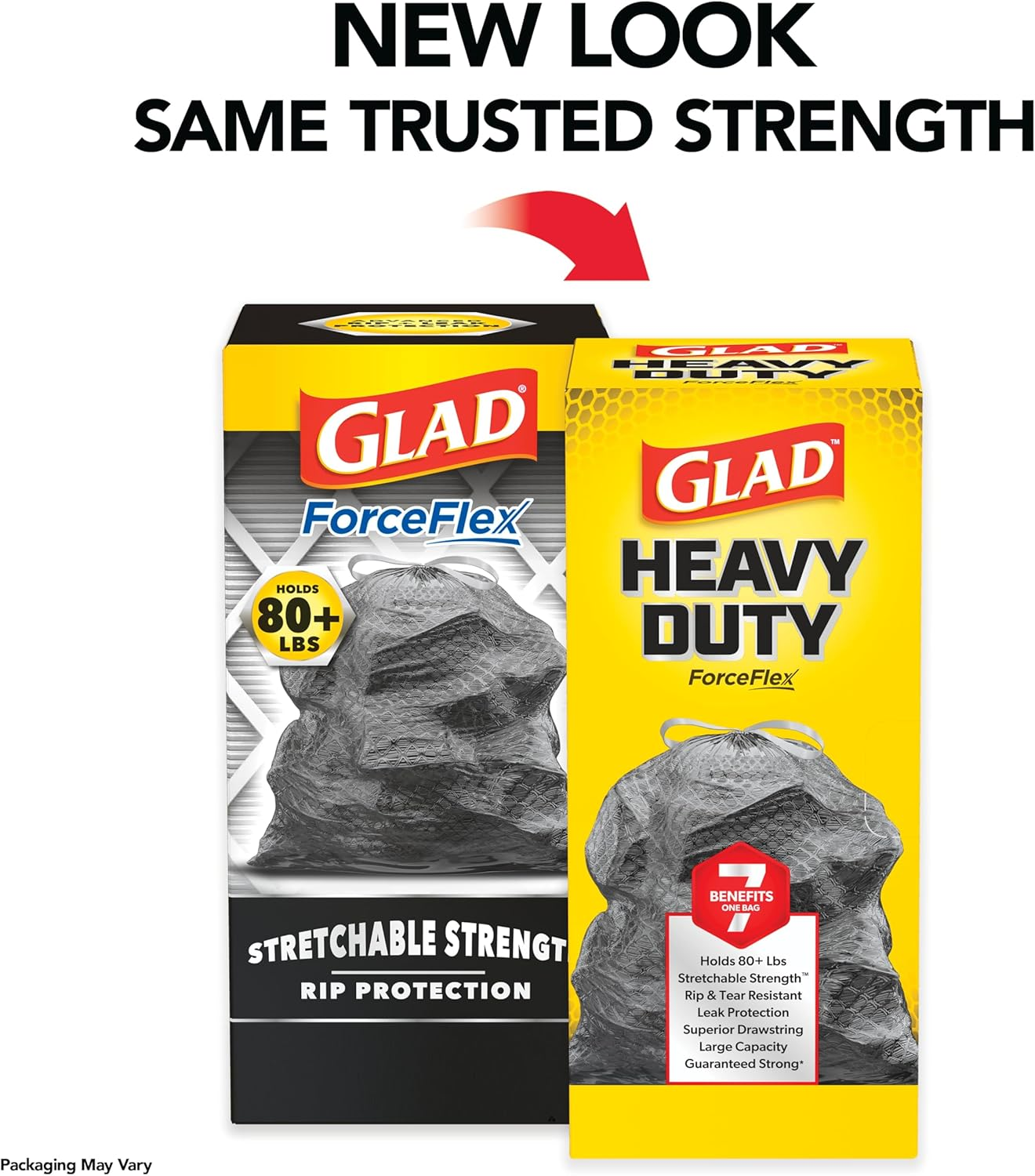 Glad Forceflex Garbage Bags, Multipurpose Garbage Bags with Stretchable Strength, Fits 30 Gallon Can, 25 Count image number 1