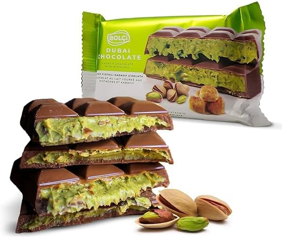Bolci Dubai Chocolate with Pistachio Kadayif Filled Milk Chocolate, 65 Gr image number 1